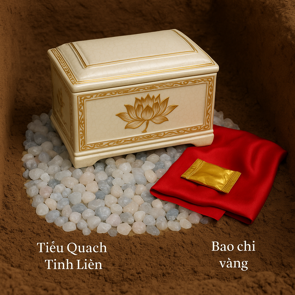 Đệm đá phong thủy – lớp nền vững chãi hộ mệnh cho người quá cố